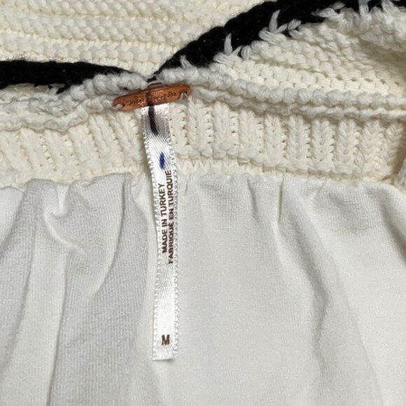 Free People Devvy Knit Mini Dress in Off White Size Medium NWOT - Picture 9 of 11